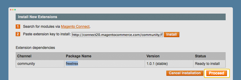 Proceed the Magento Installation