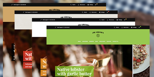 responsive Magento theme Aroma feature