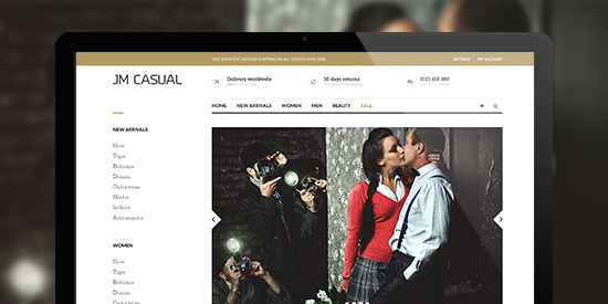 responsive Magento theme Casual feature