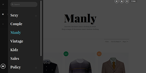 Responsive Magent theme Classy feature