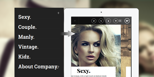 Responsive Magent theme feature