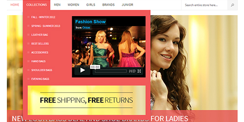 Responsive Magento theme Haga feature