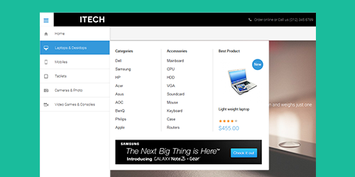 Responsive Magent theme iTech feature