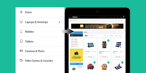 Responsive Magent theme iTech feature