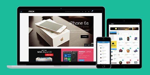 Responsive Magent theme iTech feature