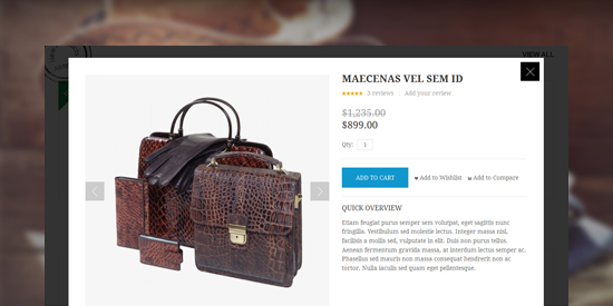 Responsive Magenot theme Leathercraft feature