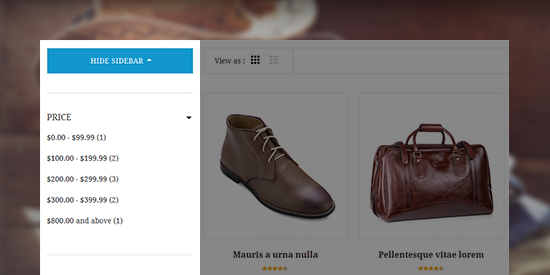 Responsive Magenot theme Leathercraft feature