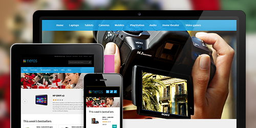 responsive Magento theme Neros feature