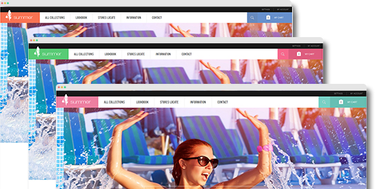 responsive Magento theme Summer feature