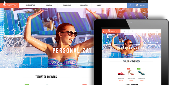 Responsive Magento theme Summer design