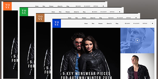 responsive Magento theme Tony feature