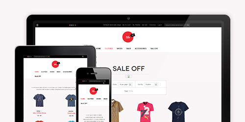 Responsive Magento theme Zite feature