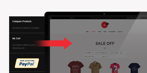 Responsive Magento theme Zite feature