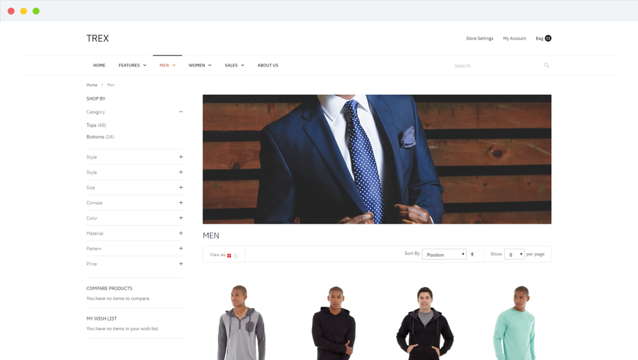 Free Magento 2 theme - UB Trex