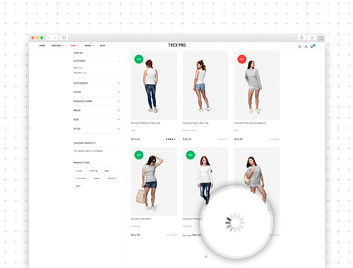 Responsive Magento 2 theme - UB Trex Pro Infinite Scroll