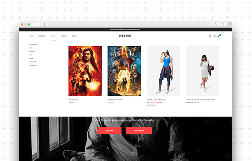 Responsive Magento 2 theme - UB Trex Pro Mega Menu