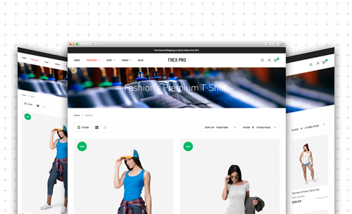 Responsive Magento 2 theme - UB Trex Pro Grid View