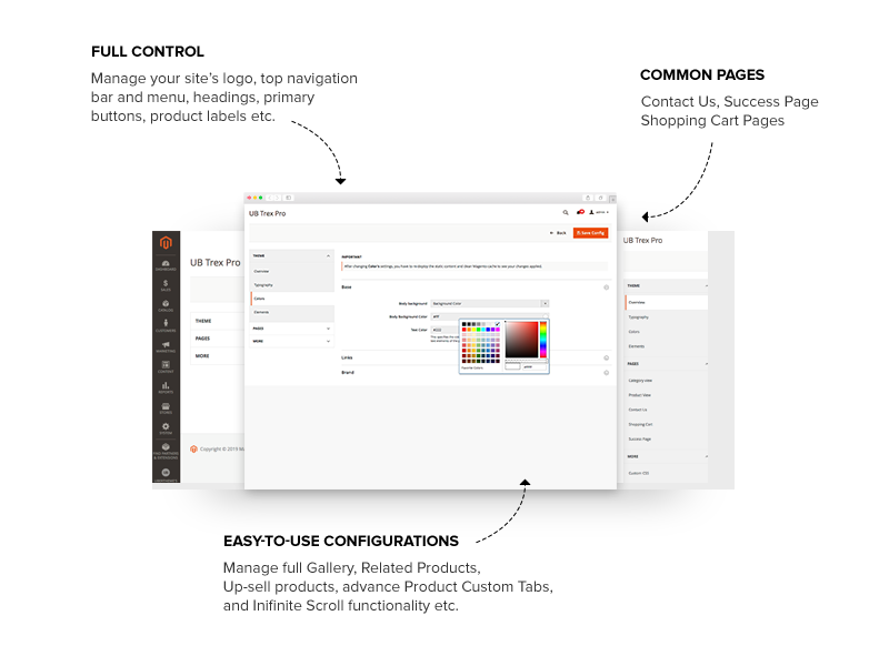 Magento 2 theme - UB Trex Pro Theme Configuration Panel