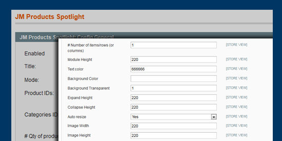 Magento extension Spotlight feature