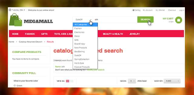 Magento extension Advanced Search