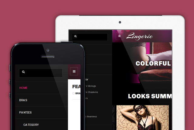 Off-canvas navigation for Responsive Magento theme LIngerie