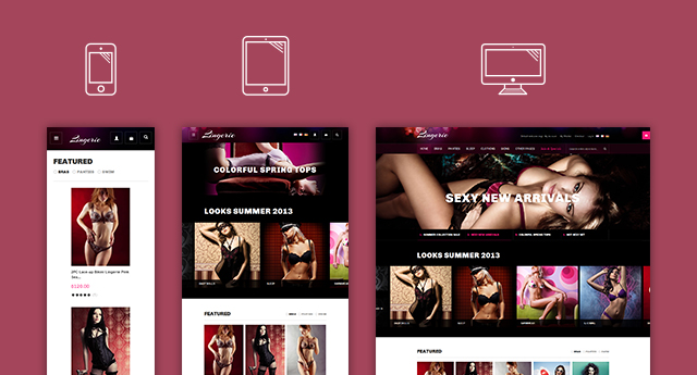 Responsive Mageno theme Lingerie