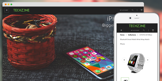 Fully responsive Magento theme Techzone feature