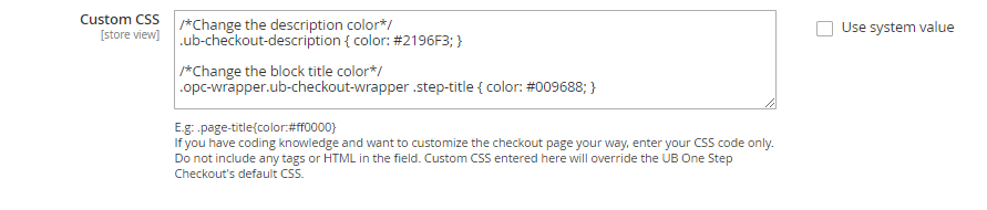 Magento 2 one step checkout - Custom CSS setting