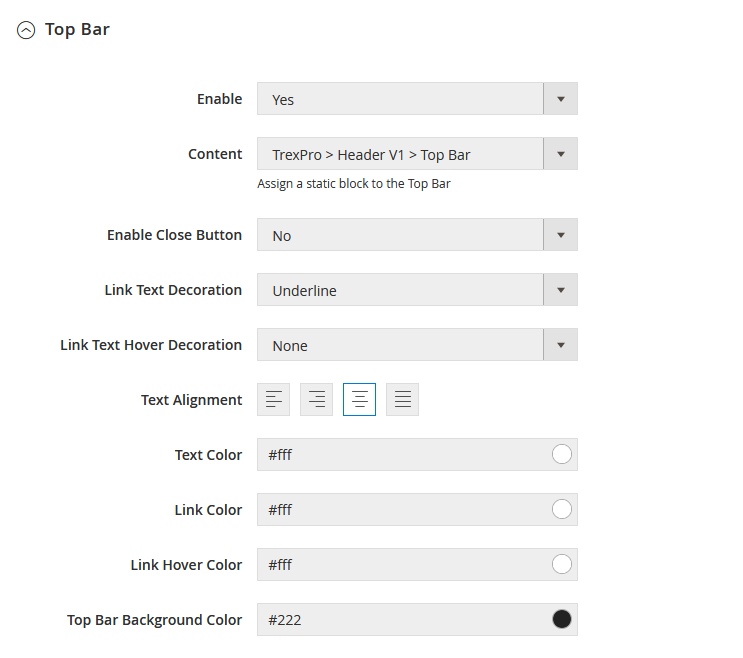 UB Theme Helper - Top bar